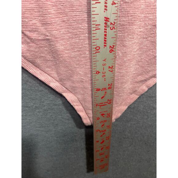 Free People Dylan Henley Bodysuit Size Medium Color Mauvais Pink NWT See Color - Picture 8 of 9